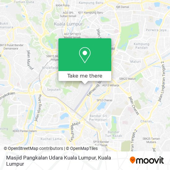 Peta Masjid Pangkalan Udara Kuala Lumpur