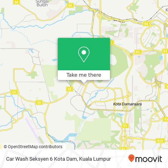 Car Wash Seksyen 6 Kota Dam map