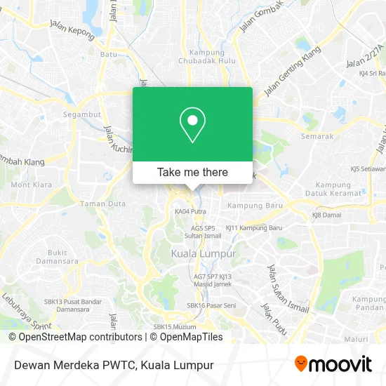 Dewan Merdeka PWTC map