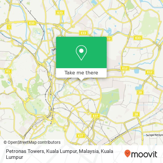 Peta Petronas Towers, Kuala Lumpur, Malaysia