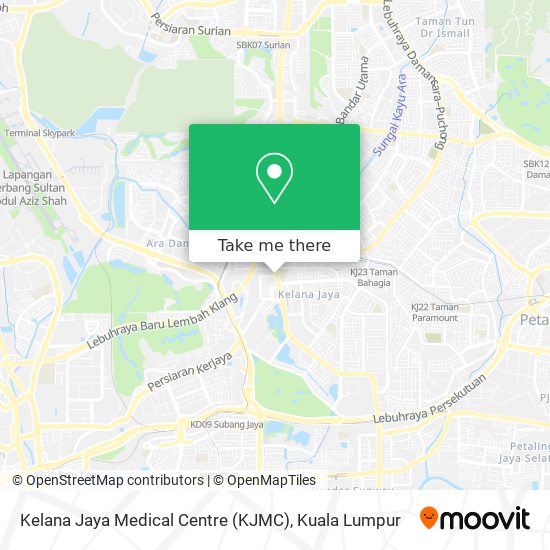 Peta Kelana Jaya Medical Centre (KJMC)