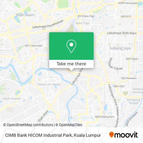 CIMB Bank HICOM Industrial Park map