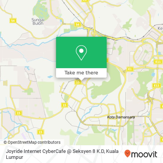 Joyride Internet CyberCafe @ Seksyen 8 K.D map