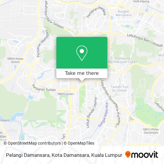 Pelangi Damansara, Kota Damansara map