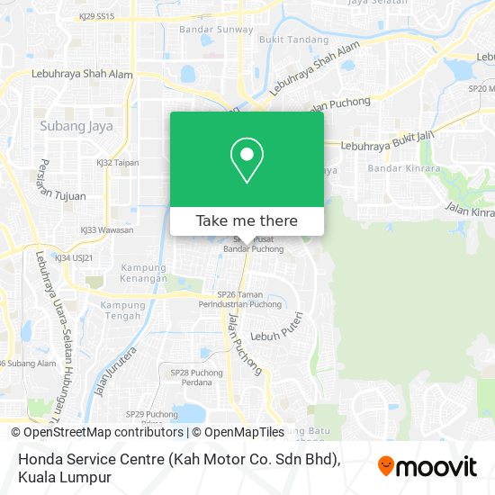 Honda Service Centre (Kah Motor Co. Sdn Bhd) map