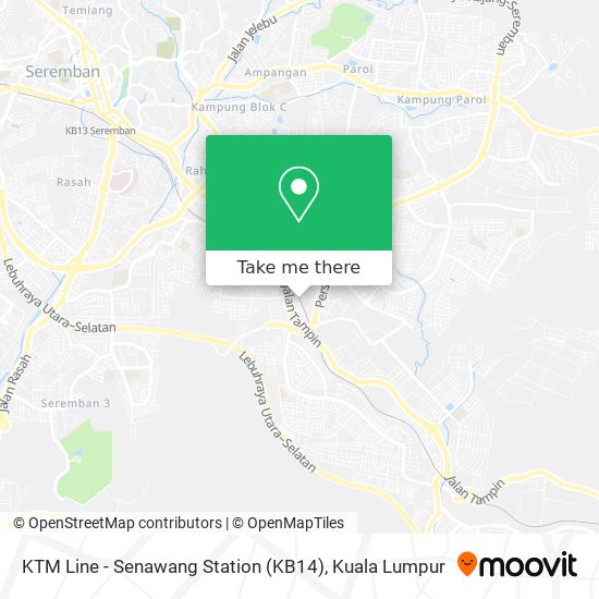 Peta KTM Line - Senawang Station (KB14)