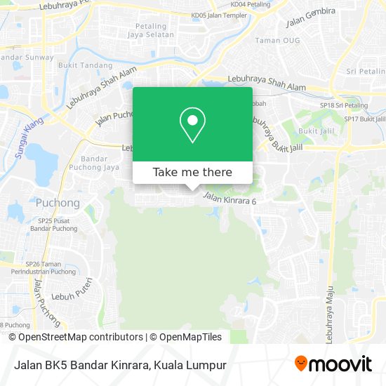 Peta Jalan BK5 Bandar Kinrara