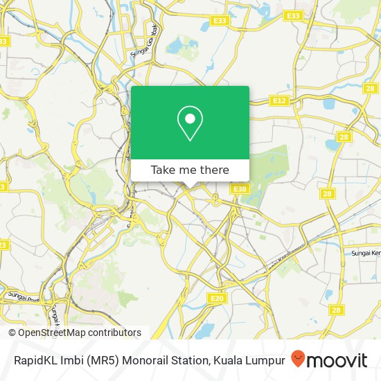 RapidKL Imbi (MR5) Monorail Station map