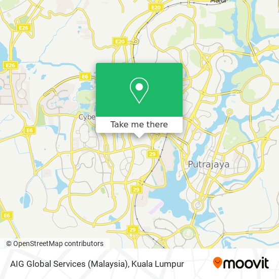 Peta AIG Global Services (Malaysia)