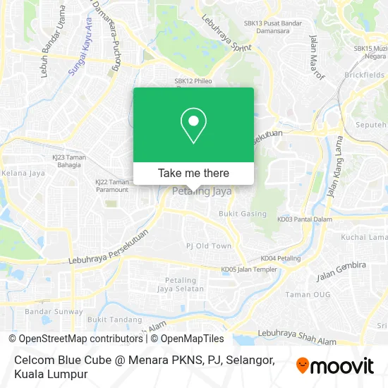 Celcom Blue Cube @ Menara PKNS, PJ, Selangor map