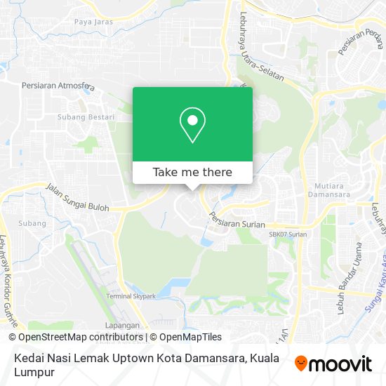 Peta Kedai Nasi Lemak Uptown Kota Damansara