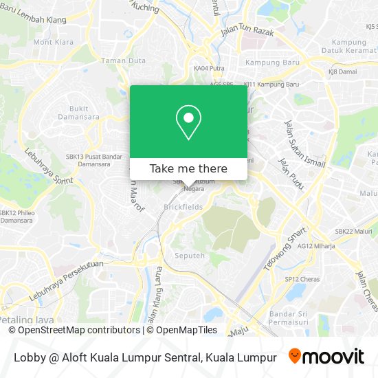 Peta Lobby @ Aloft Kuala Lumpur Sentral