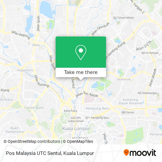 Peta Pos Malaysia UTC Sentul