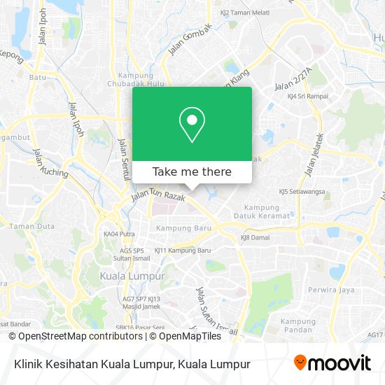 Klinik Kesihatan Kuala Lumpur map