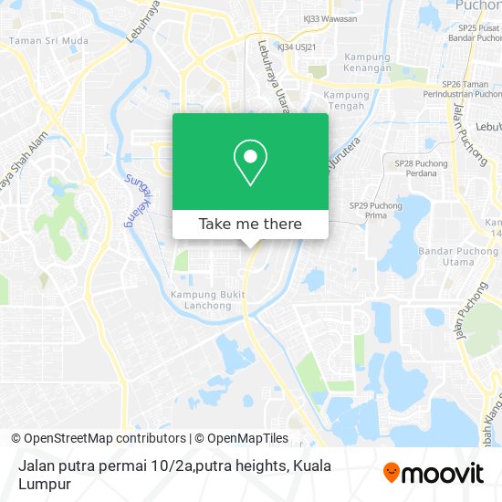 Jalan putra permai 10 / 2a,putra heights map