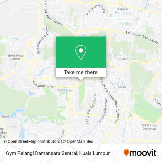 Gym Pelangi Damansara Sentral map