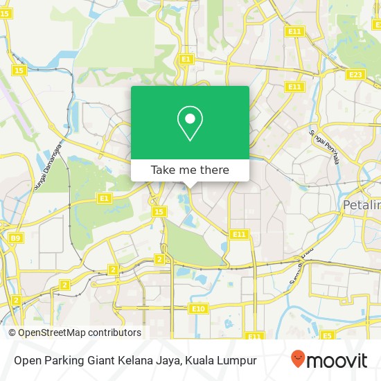 Peta Open Parking Giant Kelana Jaya