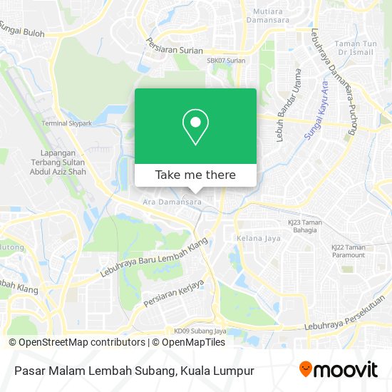 Pasar Malam Lembah Subang map