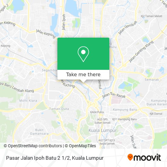 Peta Pasar Jalan Ipoh Batu 2 1/2