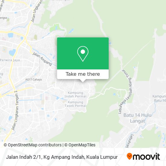 Peta Jalan Indah 2 / 1, Kg Ampang Indah