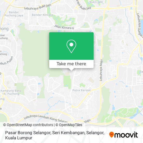 Peta Pasar Borong Selangor, Seri Kembangan, Selangor
