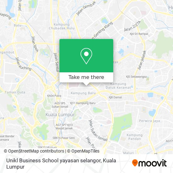 Peta Unikl Business School yayasan selangor