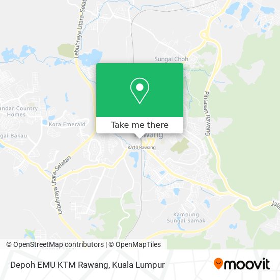 Depoh EMU KTM Rawang map