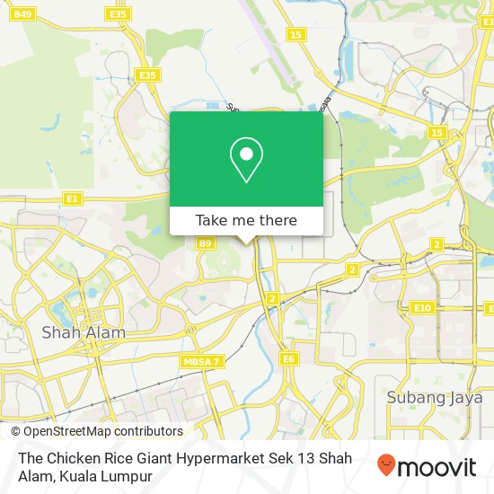 The Chicken Rice Giant Hypermarket Sek 13 Shah Alam map