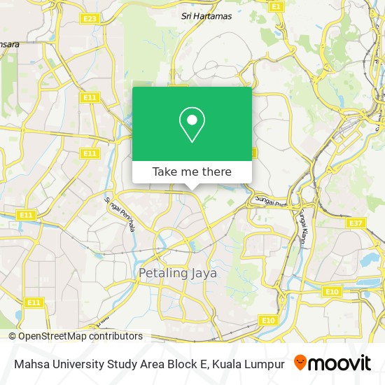 Peta Mahsa University  Study Area Block E
