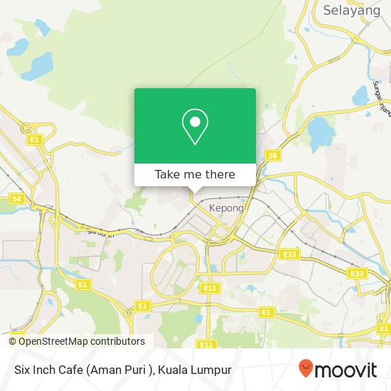 Six Inch Cafe (Aman Puri ) map
