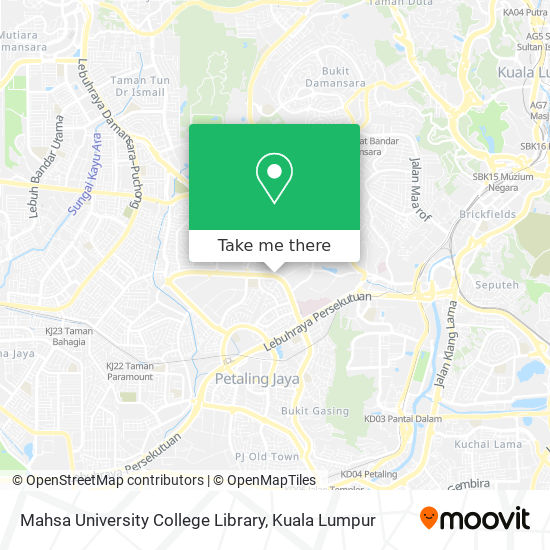 Mahsa University College Library map
