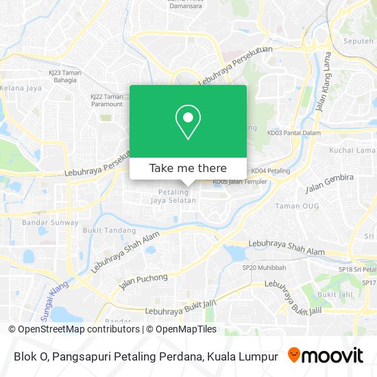 Blok O, Pangsapuri Petaling Perdana map