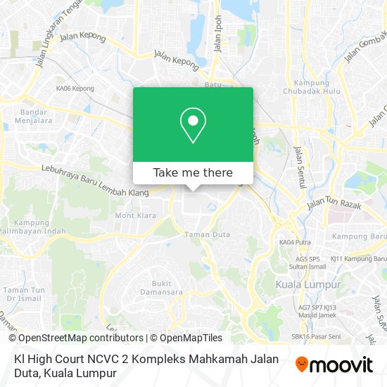 Peta Kl High Court NCVC 2 Kompleks Mahkamah Jalan Duta