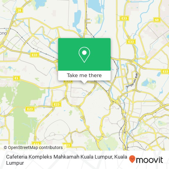 Peta Cafeteria Kompleks Mahkamah Kuala Lumpur