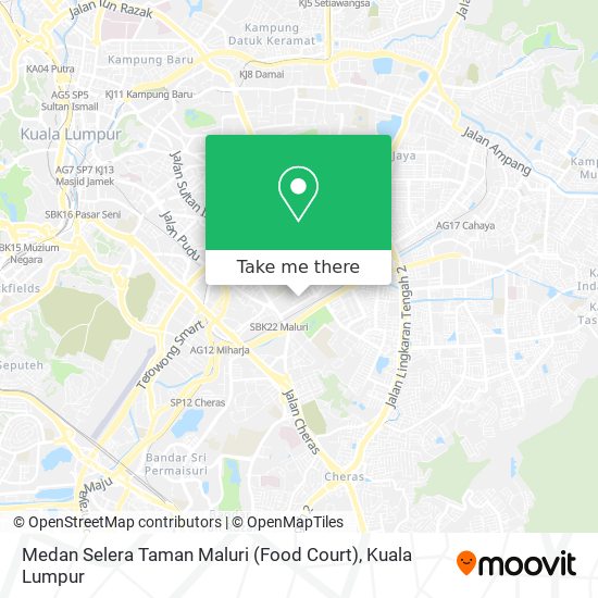 Peta Medan Selera Taman Maluri (Food Court)