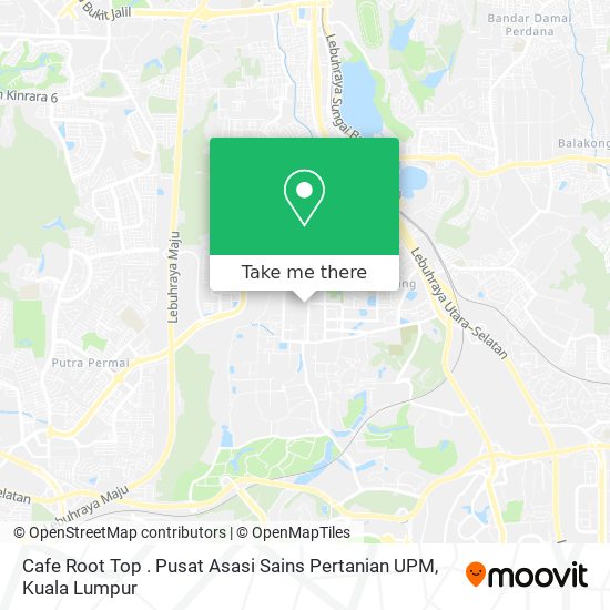 Cafe Root Top . Pusat Asasi Sains Pertanian UPM map