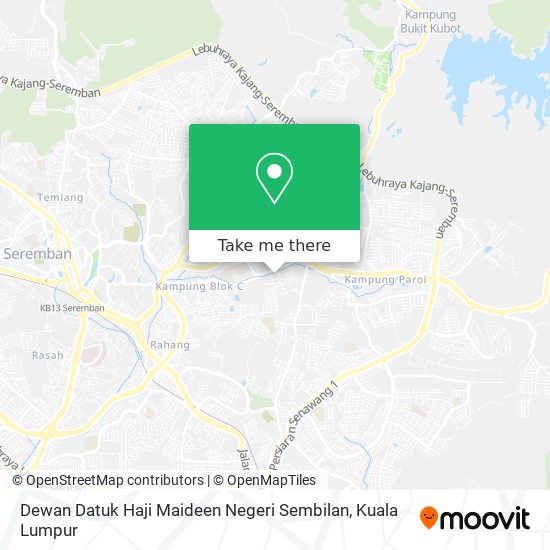 Dewan Datuk Haji Maideen Negeri Sembilan map