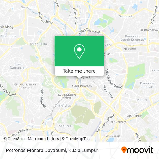 Peta Petronas Menara Dayabumi