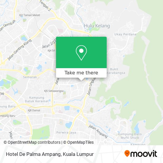 Peta Hotel De Palma Ampang