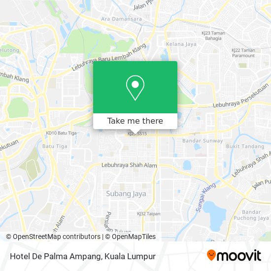 Peta Hotel De Palma Ampang