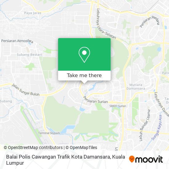 Peta Balai Polis Cawangan Trafik Kota Damansara