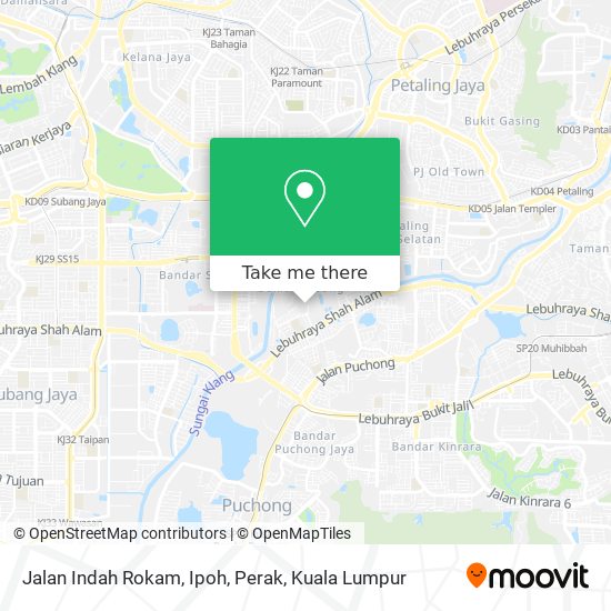 Peta Jalan Indah Rokam, Ipoh, Perak
