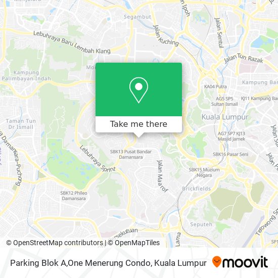 Parking Blok A,One Menerung Condo map