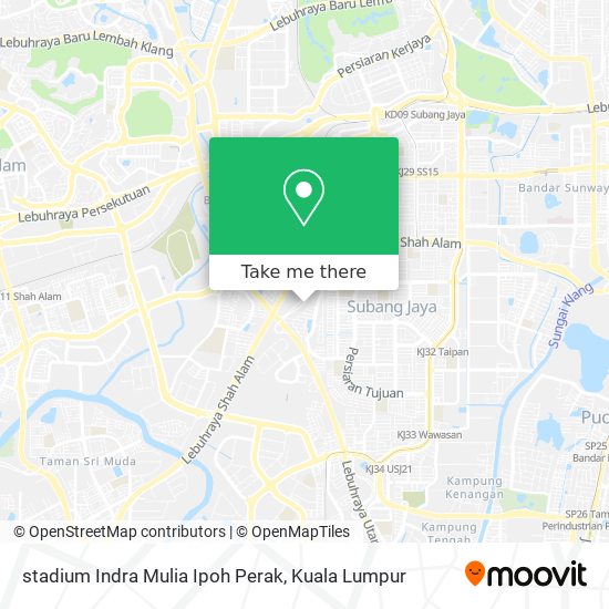 stadium Indra Mulia Ipoh Perak map