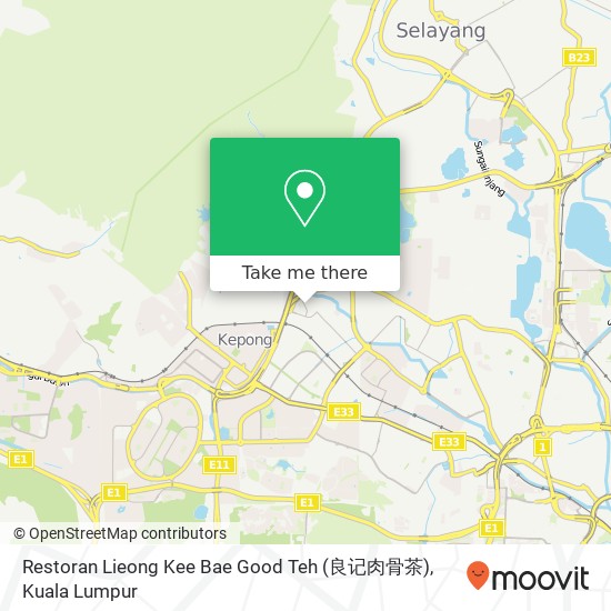 Restoran Lieong Kee Bae Good Teh (良记肉骨茶) map