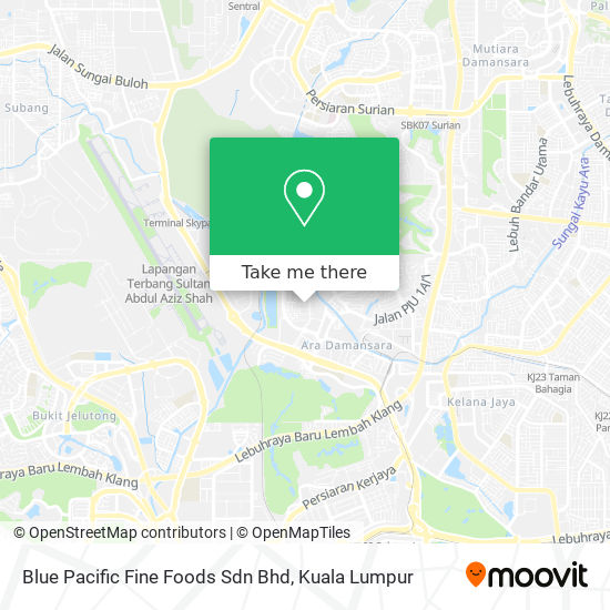 Peta Blue Pacific Fine Foods Sdn Bhd