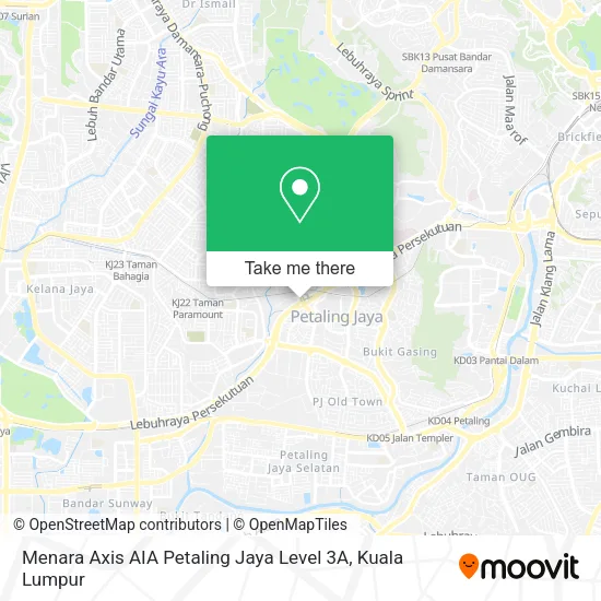 Menara Axis AIA Petaling Jaya Level 3A map