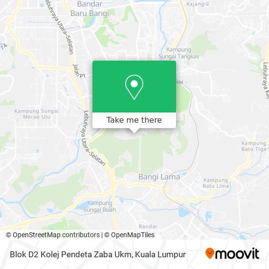 Peta Blok D2 Kolej Pendeta Zaba Ukm