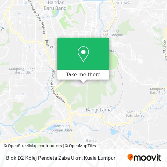 Blok D2 Kolej Pendeta Zaba Ukm map