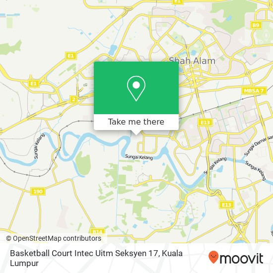 Basketball Court Intec Uitm Seksyen 17 map